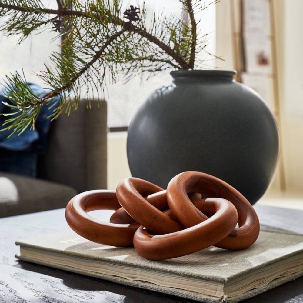 NEW! Studio McGee Teakwood Chain Decor Knot Links